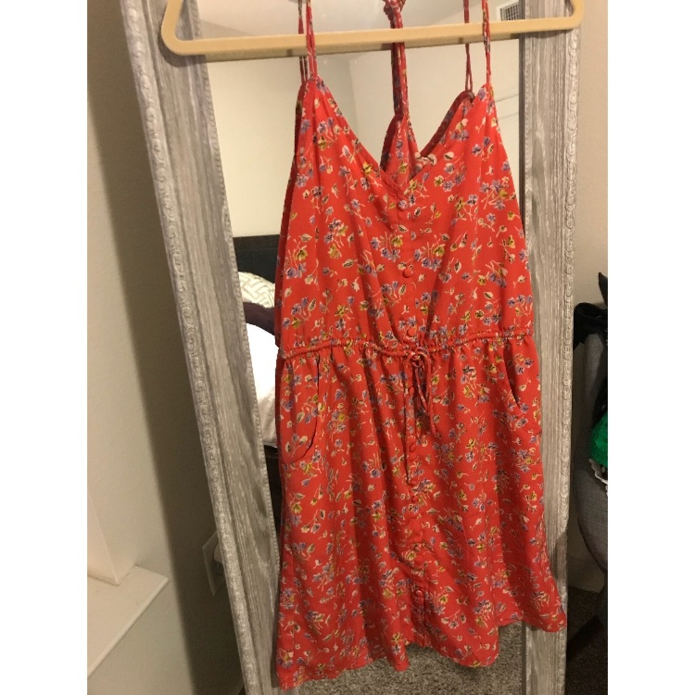 Summer dress flowers coral